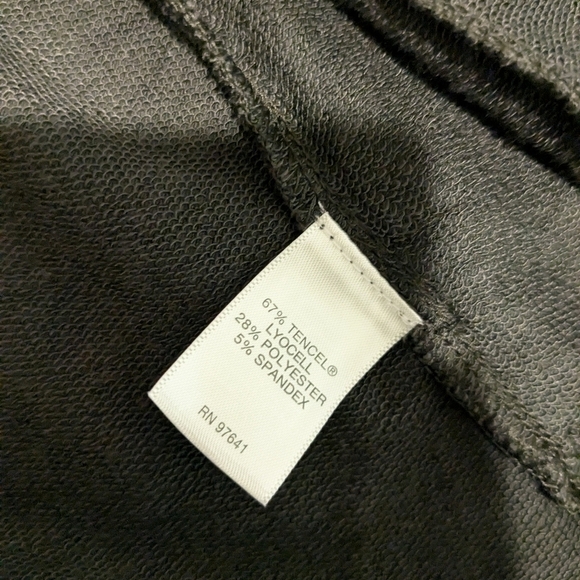 J. Jill Pure Jill Olive Green Open Front Longline Tencel Blend Cardigan Layering - Picture 10 of 11